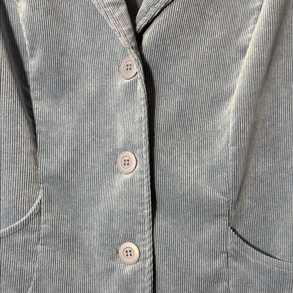 Coldwater Creek Blue Corduroy Blazer Jacket - Picture 4 of 8